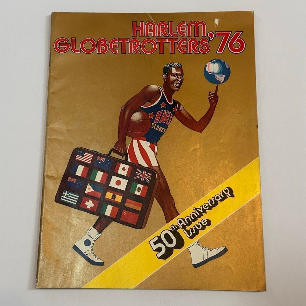 Vintage Harlem Globetrotters 1976 50th Anniversary Issue